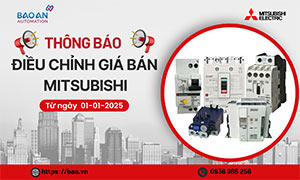 Thông báo điều chỉnh giá bán thiết bị điện Mitsubishi 2025